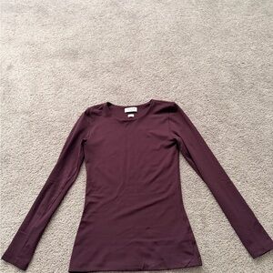 Aritzia Deep Purple Long Sleeve Top